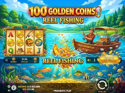 Jeu en ligne 100 Golden Coins Reel Fishing